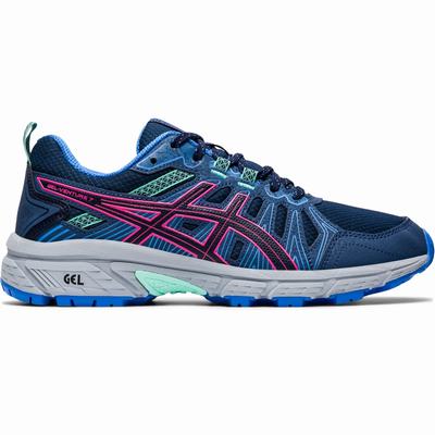 Asics Gel-Venture 7 - Naisten Juoksukengät - Laivastonsininen/Pinkki